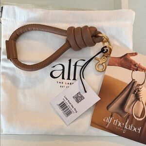 Alf Luxe Knot Key Ring in Pecan NWT